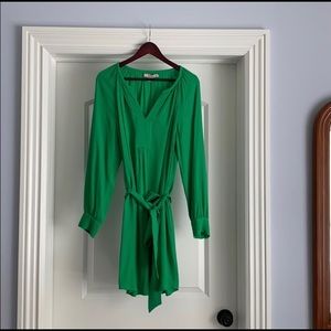 Banana Republic green belted dress
